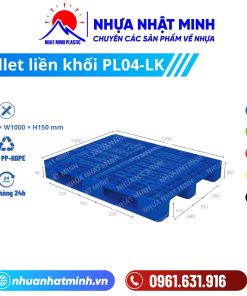 Pallet nhựa liền khối PL04-LK