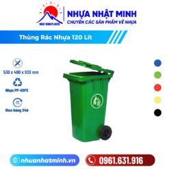 Thùng Rác Nhựa 120 Lít