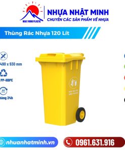 Thùng rác nhựa 120 lít