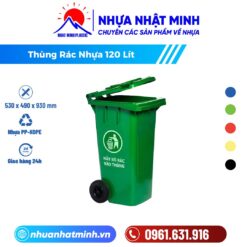 Thùng Rác Nhựa 120 Lít