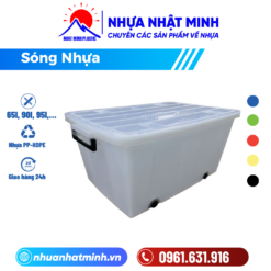 Thùng chữ nhật có nắp màu trắng