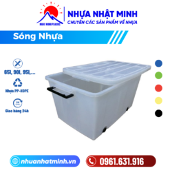 Thùng chữ nhật có nắp màu trắng