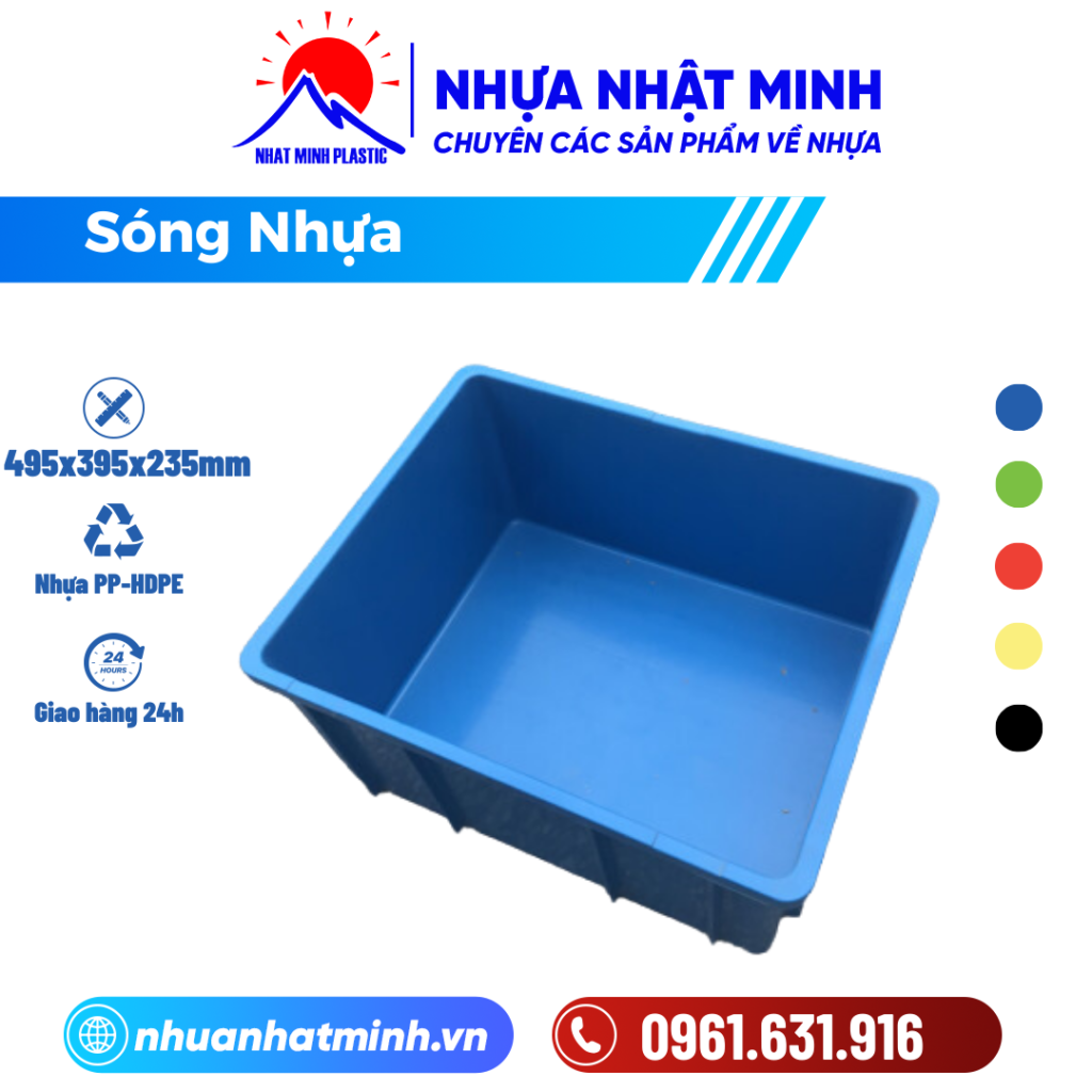 Thùng nhựa B10 ảnh chi tiết