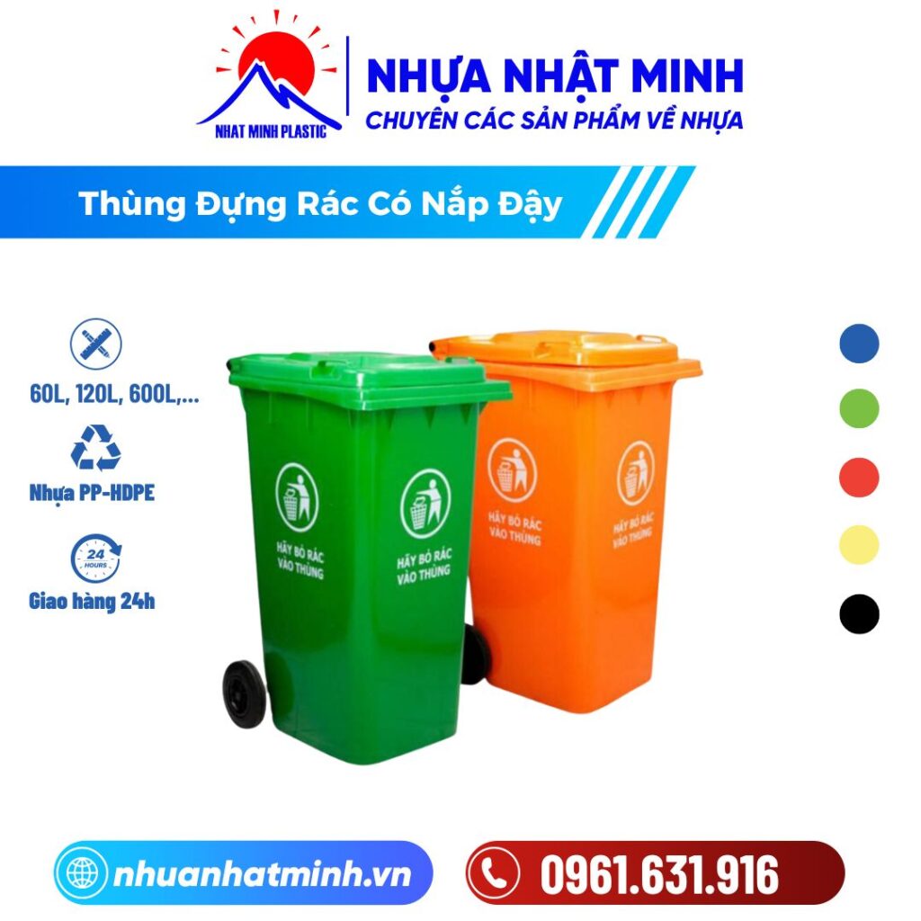 Thùng Đựng Rác Có Nắp Đậy ảnh chi tiết