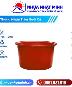 Thùng nhựa tròn nuôi cá