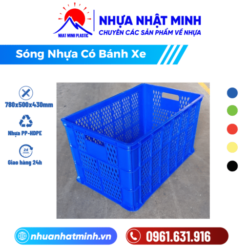 sóng nhựa có bánh xe