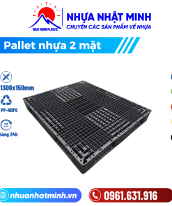 Pallet nhựa 1100x1300x150mm 2 mặt