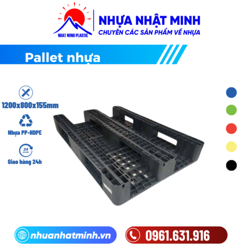 Pallet nhựa 1200x800x155mm