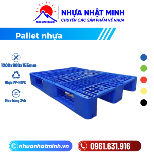 Pallet nhựa 1200x800x155mm