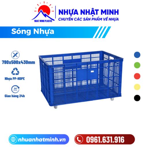 Sóng nhựa có bánh xe