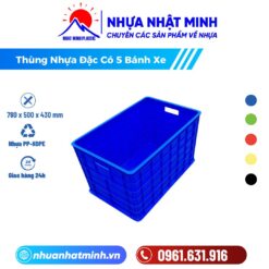 Thùng Nhựa Đặc Có 5 Bánh Xe