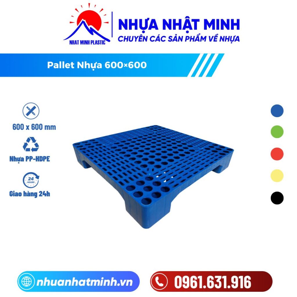 Pallet Nhựa 600x600 ảnh chi tiết