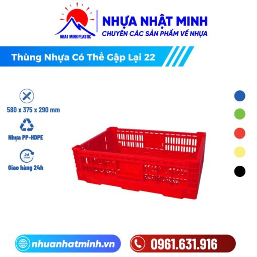 Thùng Nhựa Có Thể Gập Lại 22