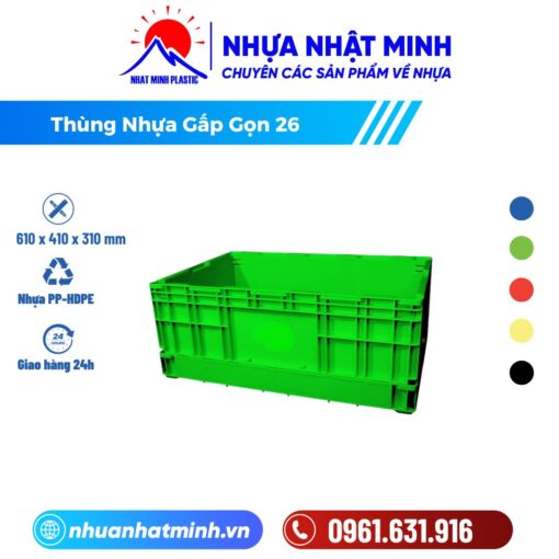 Thùng Nhựa Gấp Gọn 26