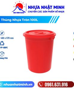 Thùng Nhựa Tròn 100L