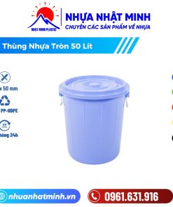 Thùng Nhựa Tròn 50 Lít