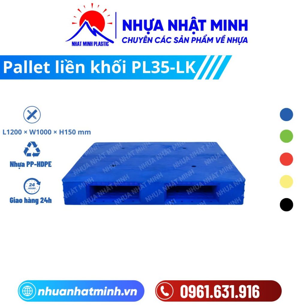 Pallet Nhựa Liền Khối PL35-LK ảnh chi tiết