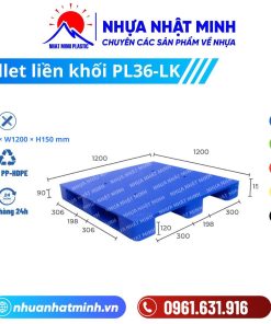 Pallet Nhựa Liền Khối PL36-LK