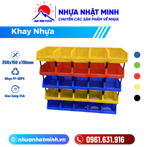 Khay Nhựa Có Chân Nối Xếp Tầng