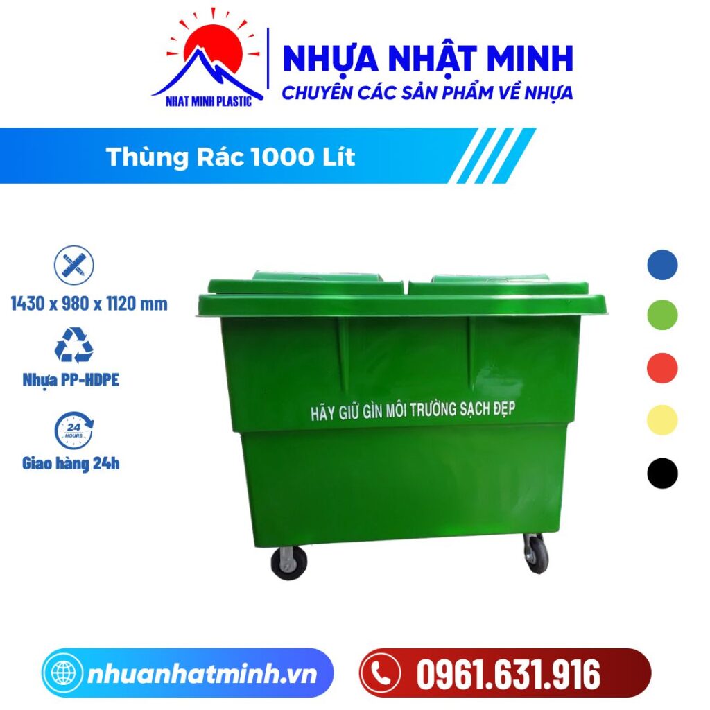 Thùng Rác 1000 Lít ảnh chi tiết