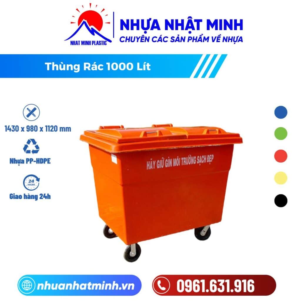 Thùng Rác 1000 Lít ảnh chi tiết