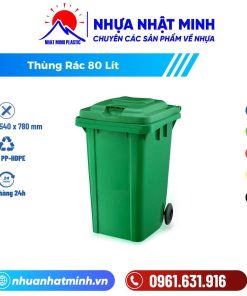 Thùng Rác 80 Lít