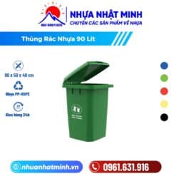 Thùng Rác Nhựa 90 Lít