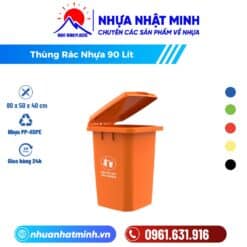 Thùng Rác Nhựa 90 Lít