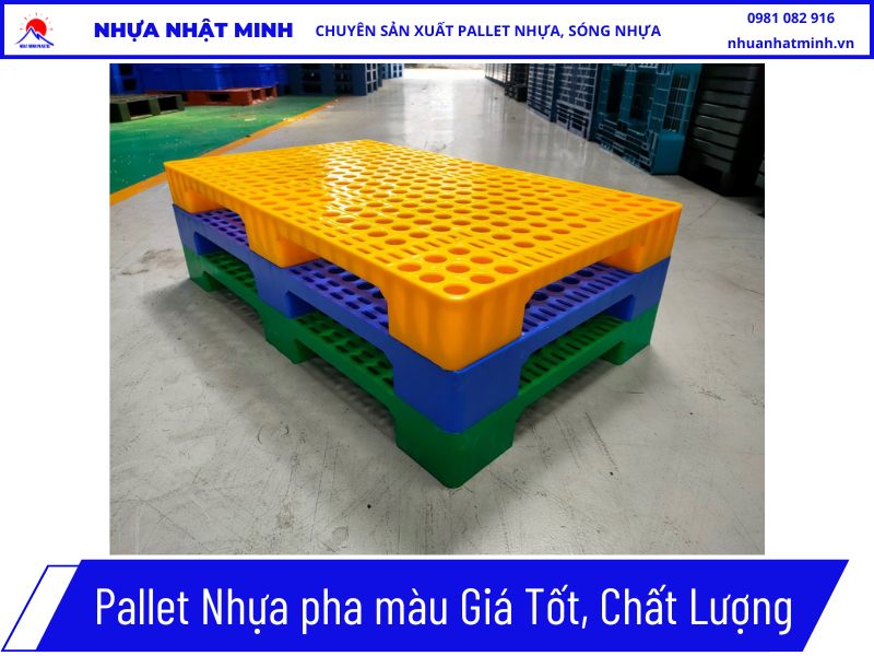 Pallet nhựa pha màu giá tốt, chất lượng